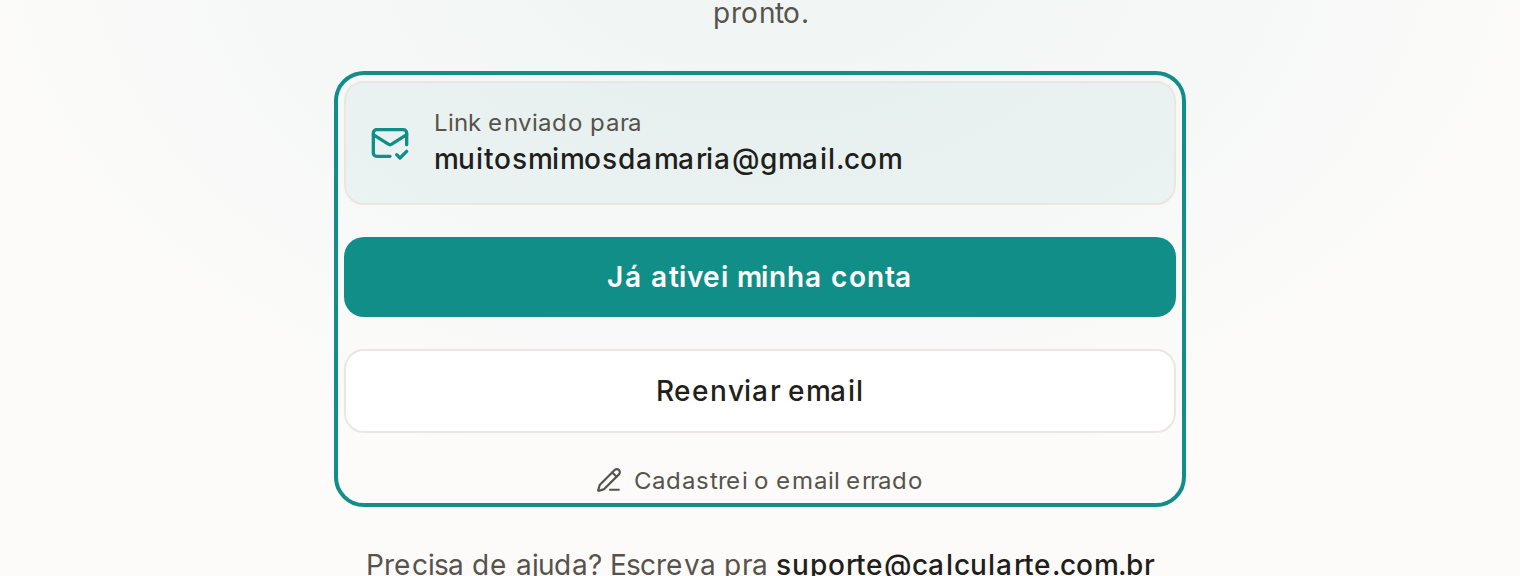 Tela do Calcularte com o elemento deste passo em destaque, em /ativar