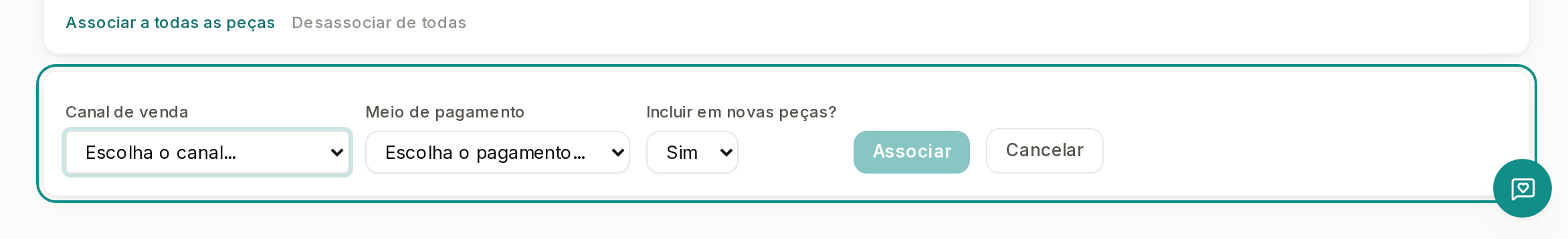 Tela do Calcularte com o elemento deste passo em destaque, em /canais-de-venda