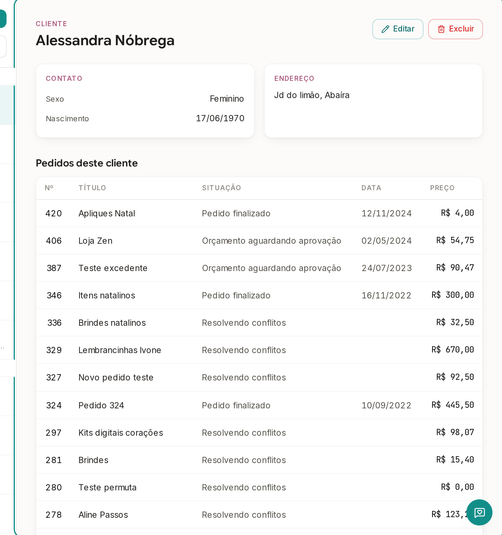 Tela do Calcularte com o elemento deste passo em destaque, em /clientes