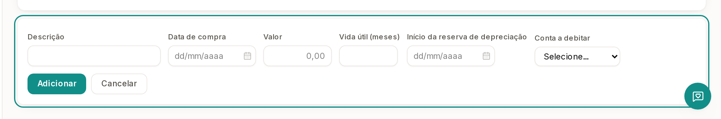 Tela do Calcularte com o elemento deste passo em destaque, em /configuracoes?aba=bens