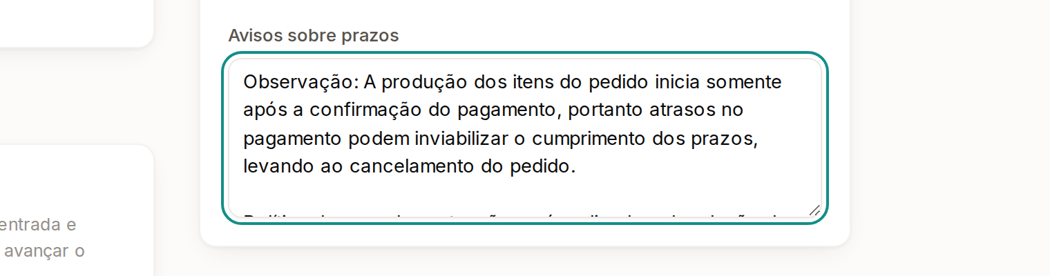 Tela do Calcularte com o elemento deste passo em destaque, em /configuracoes?aba=pedidos