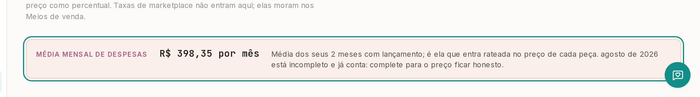Tela do Calcularte com o elemento deste passo em destaque, em /despesas