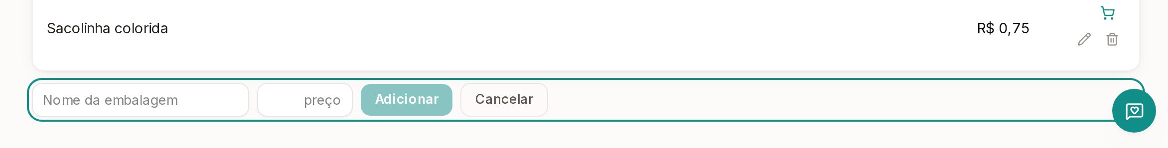 Tela do Calcularte com o elemento deste passo em destaque, em /embalagens