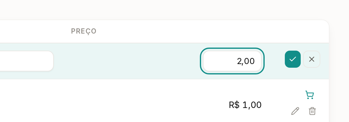 Tela do Calcularte com o elemento deste passo em destaque, em /embalagens