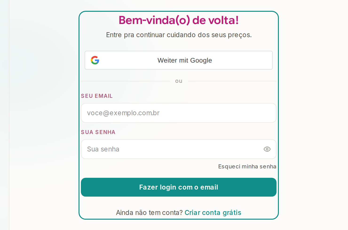 Tela do Calcularte com o elemento deste passo em destaque, em /entrar