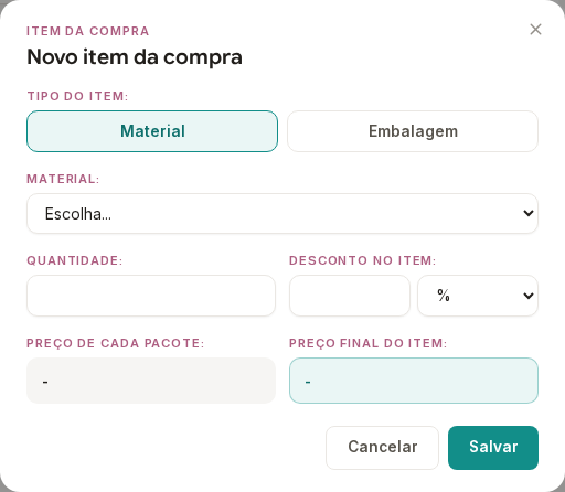 Tela do Calcularte com o elemento deste passo em destaque, em /estoque