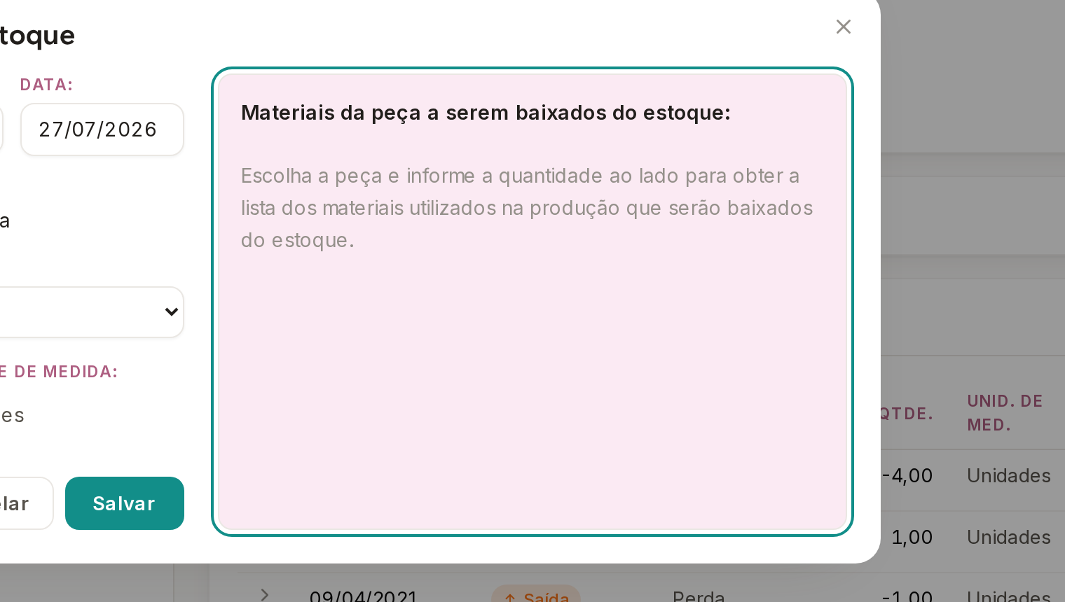 Tela do Calcularte com o elemento deste passo em destaque, em /estoque