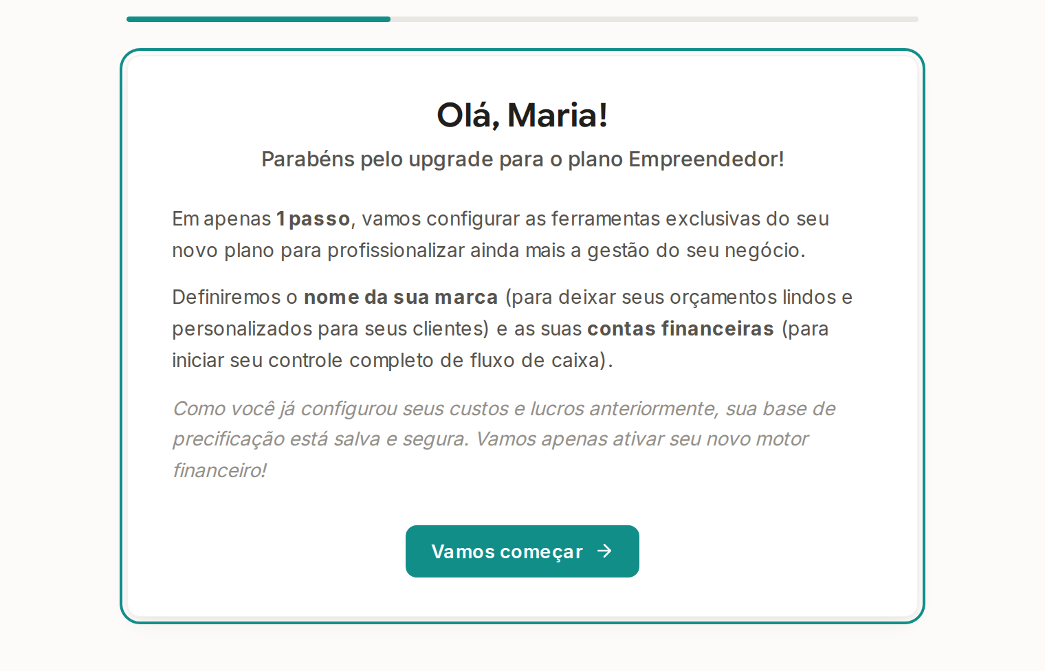 Tela do Calcularte com o elemento deste passo em destaque, em /experimentar