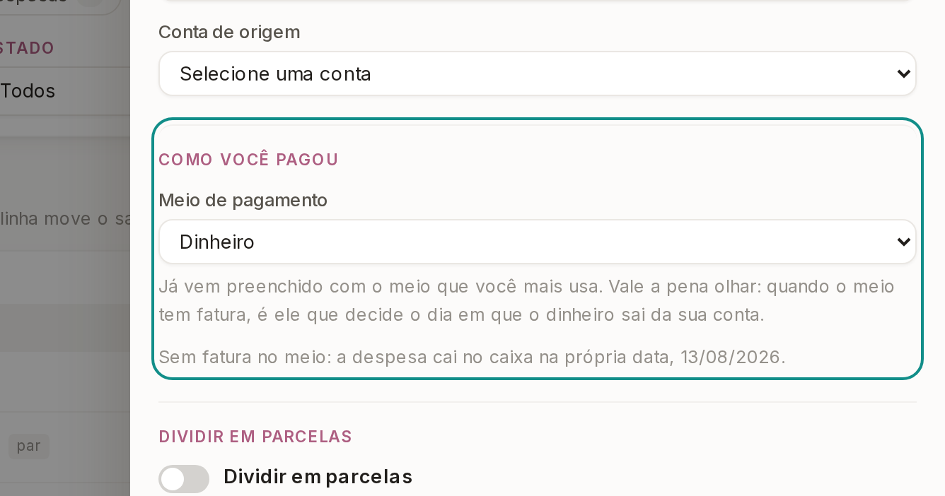 Tela do Calcularte com o elemento deste passo em destaque, em /financeiro