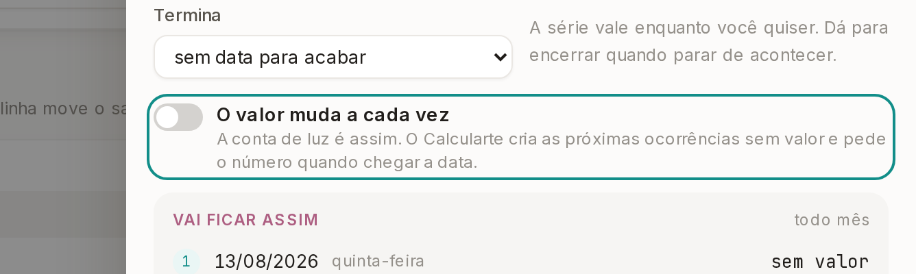 Tela do Calcularte com o elemento deste passo em destaque, em /financeiro