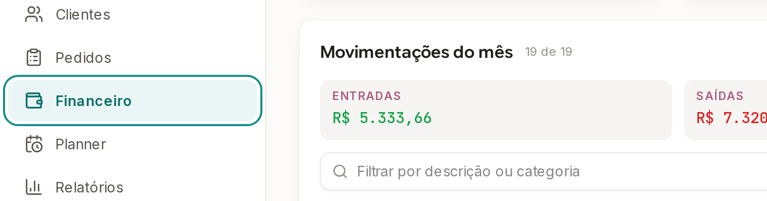 Tela do Calcularte com o elemento deste passo em destaque, em /financeiro