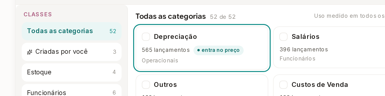 Tela do Calcularte com o elemento deste passo em destaque, em /financeiro/categorias
