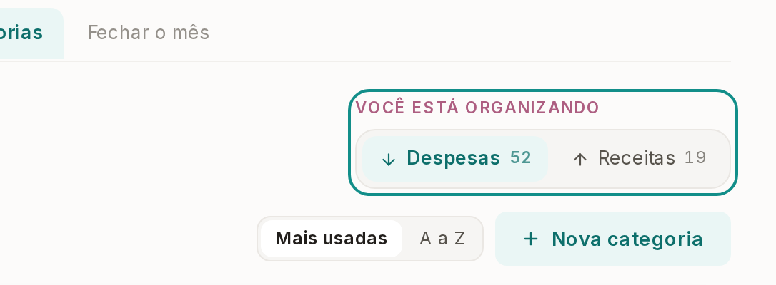 Tela do Calcularte com o elemento deste passo em destaque, em /financeiro/categorias