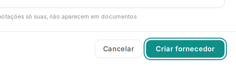 Tela do Calcularte com o elemento deste passo em destaque, em /fornecedores