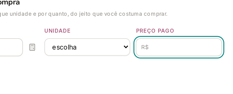 Tela do Calcularte com o elemento deste passo em destaque, em /materiais