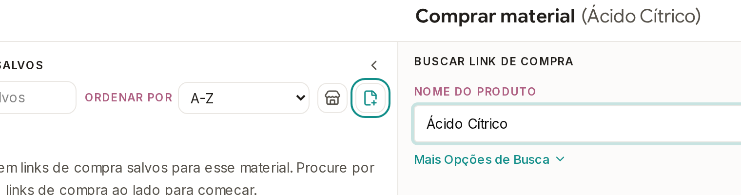 Tela do Calcularte com o elemento deste passo em destaque, em /materiais