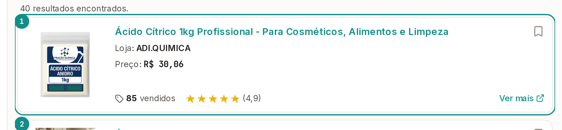 Tela do Calcularte com o elemento deste passo em destaque, em /materiais