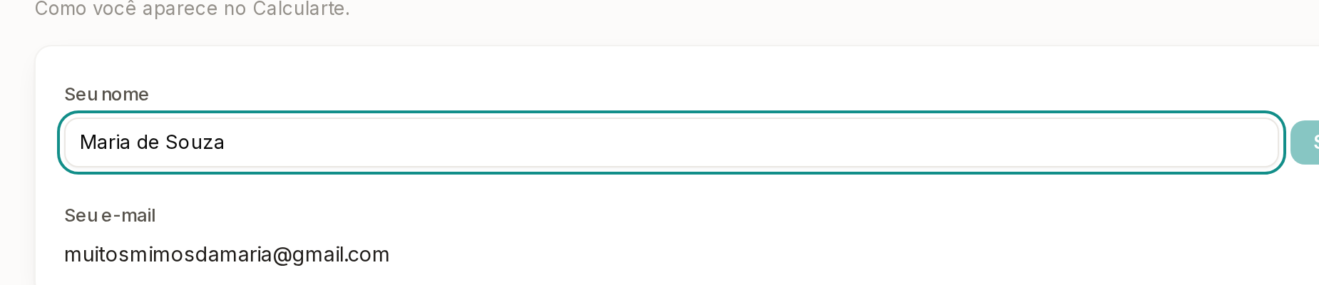 Tela do Calcularte com o elemento deste passo em destaque, em /minha-conta