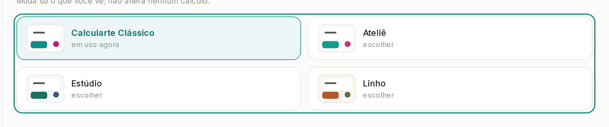 Tela do Calcularte com o elemento deste passo em destaque, em /minha-conta