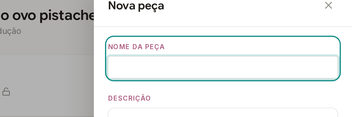 Tela do Calcularte com o elemento deste passo em destaque, em /pecas