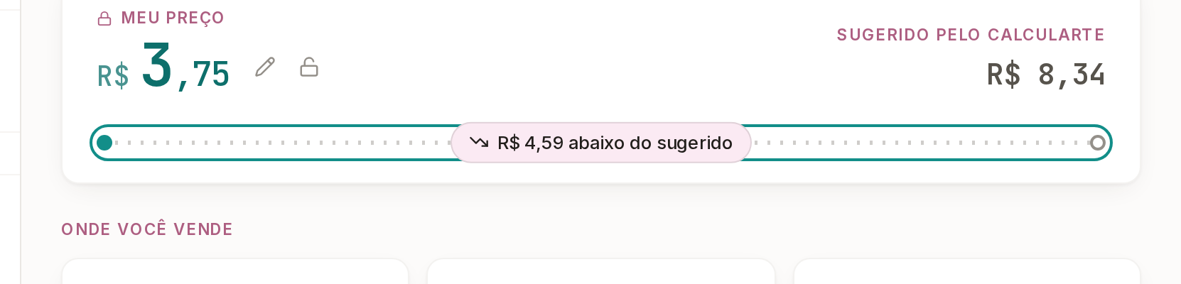 Tela do Calcularte com o elemento deste passo em destaque, em /pecas