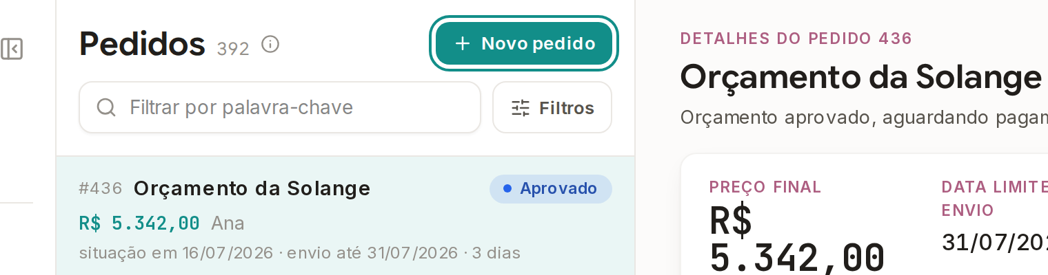 Tela do Calcularte com o elemento deste passo em destaque, em /pedidos