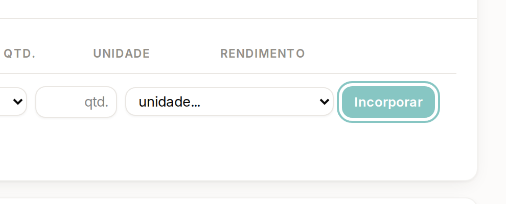 Tela do Calcularte com o elemento deste passo em destaque, em /receitas