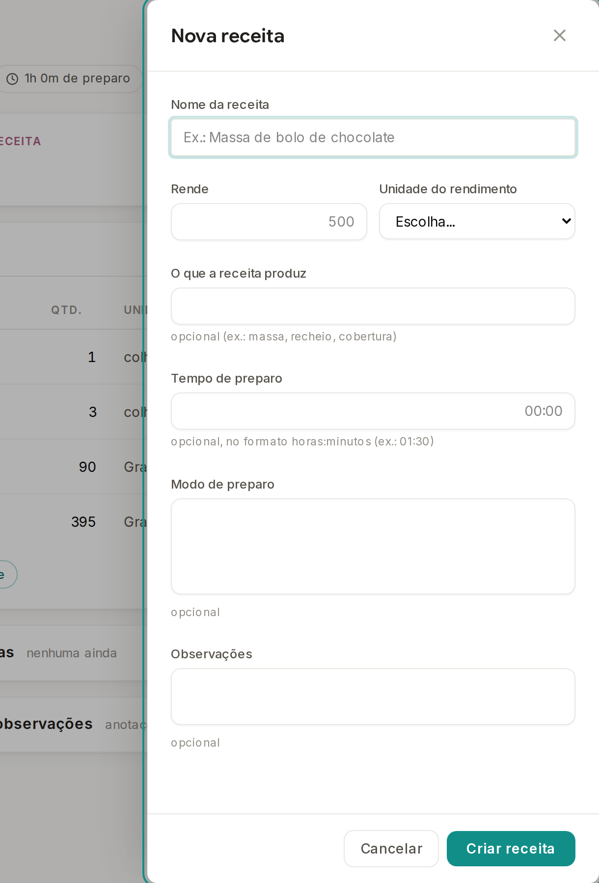 Tela do Calcularte com o elemento deste passo em destaque, em /receitas