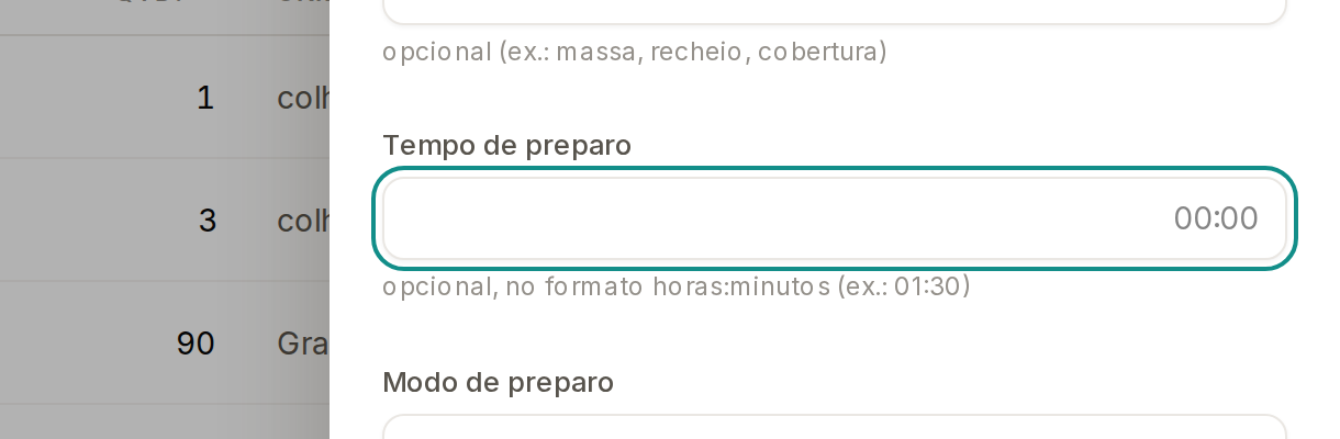 Tela do Calcularte com o elemento deste passo em destaque, em /receitas