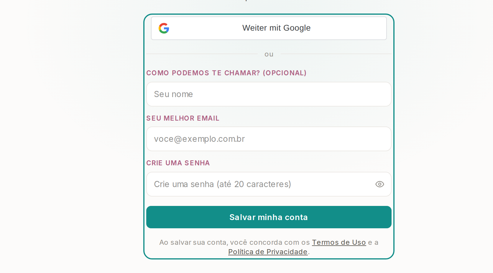 Tela do Calcularte com o elemento deste passo em destaque, em /salvar-conta